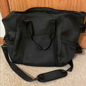 Neoprene large tote bag black